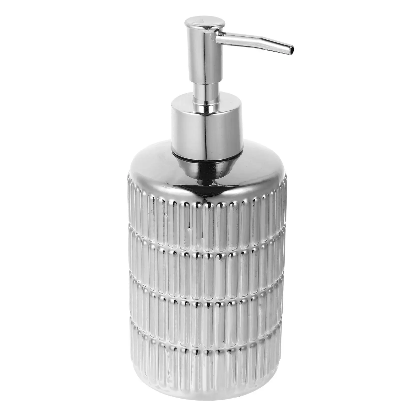 

Ceramic Press Bottle Empty Pump Holder Reusable Shampoo Conditioner Body Wash Bathroom Liquid Dispenser Portable