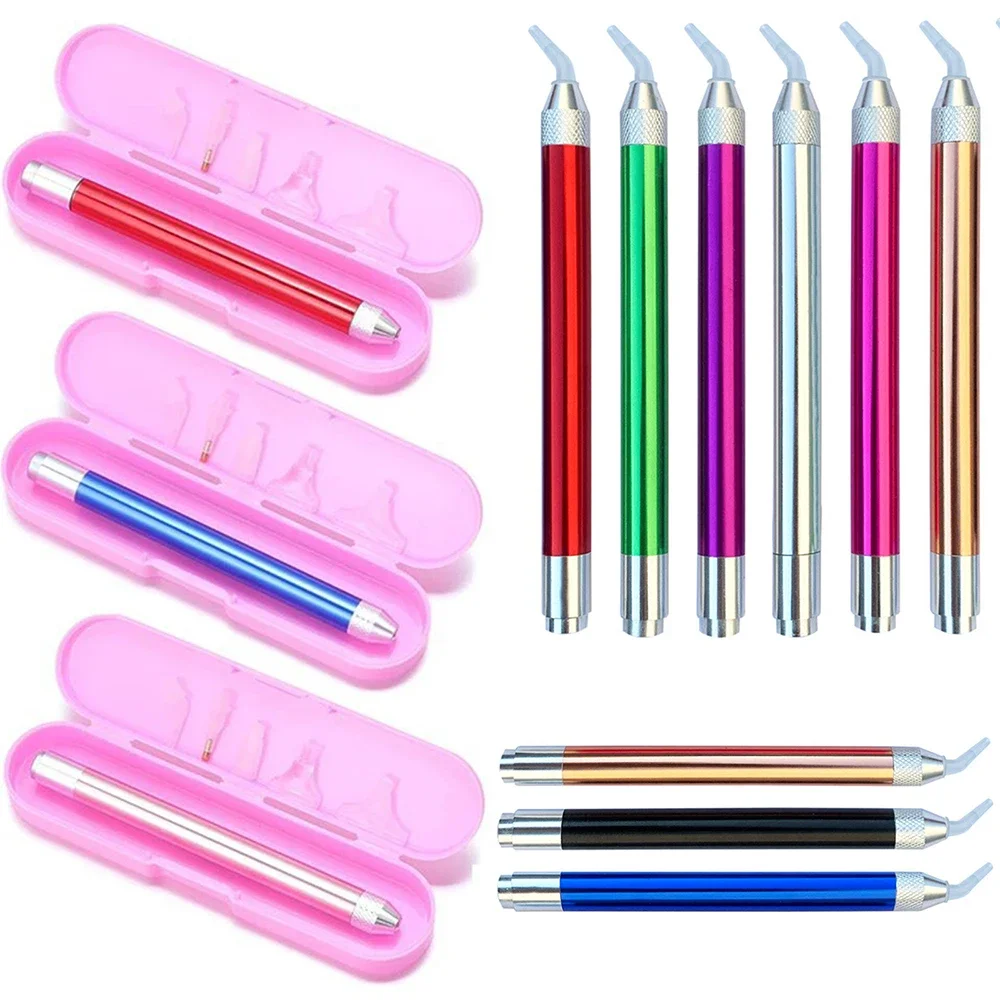 LED Diamond Painting Illumination Pen Kits with Light Art Lighted Applicator Accessories 5D Light Up Pens Nails DIY Crafts Tool