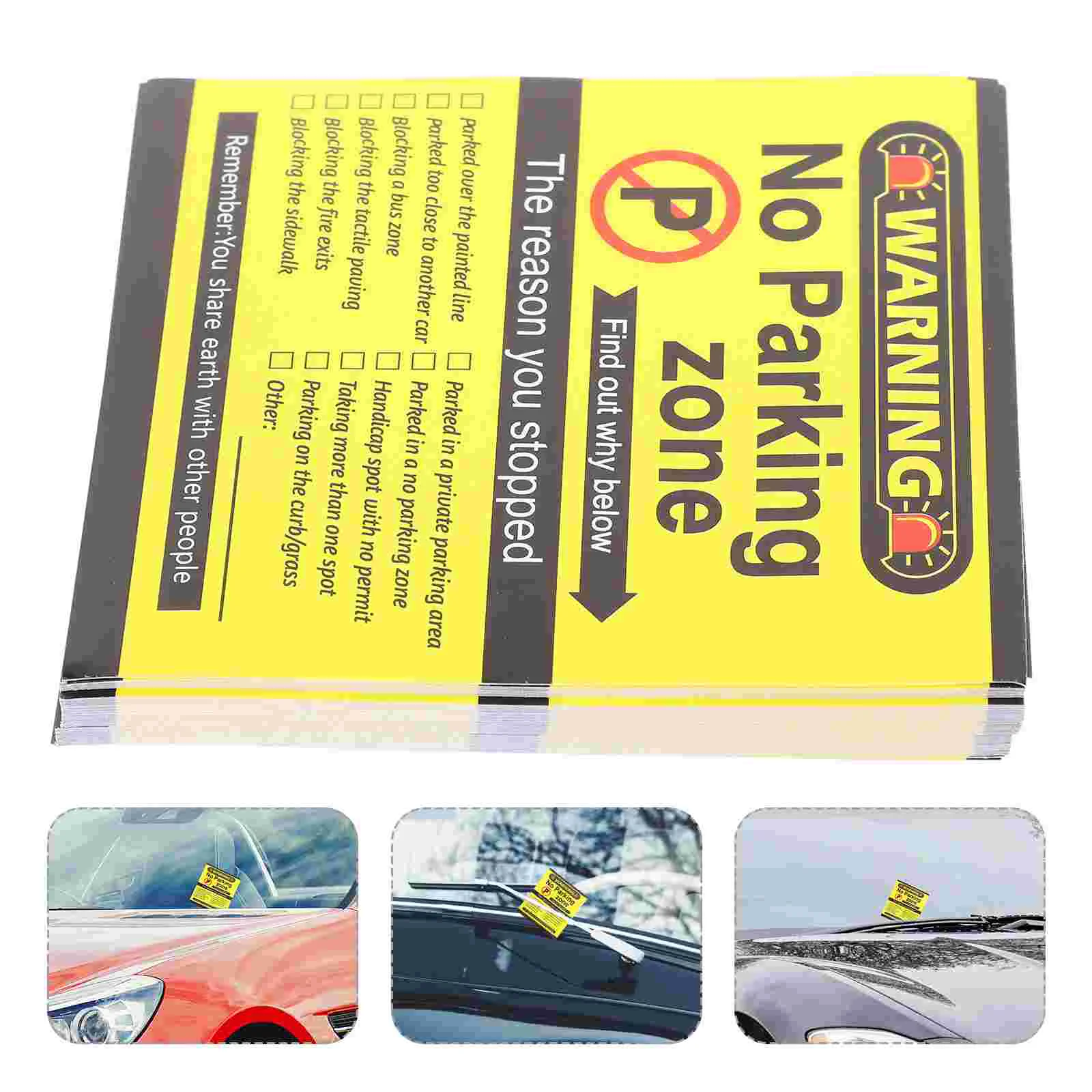 

200 Sheets Parking Violation Sticker Yard No for Warning Creative Car Stickers Label Funny