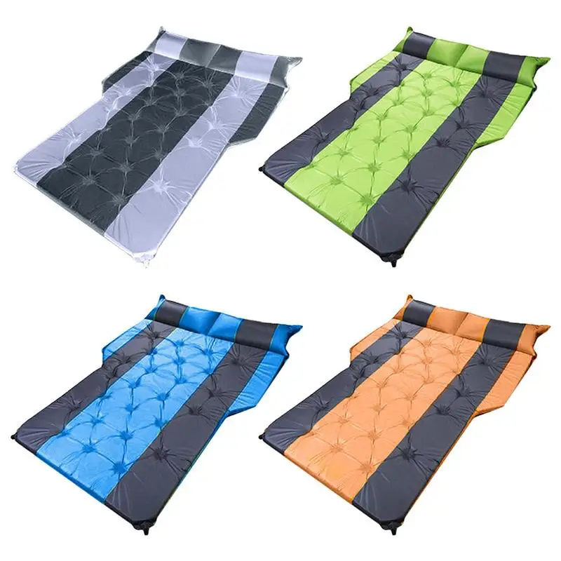 

Double Sleeping Pad For Camping Self-Inflating Mat Sleeping Mattress With Pillow For Hiking Outdoor 2 Persons Travel Bed Air Mat