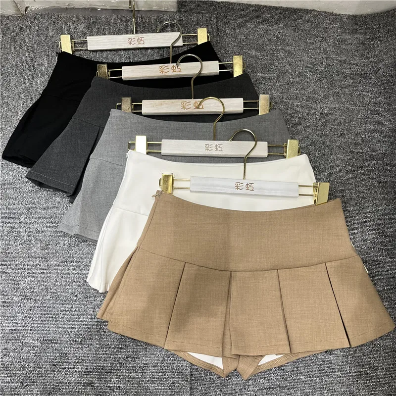 High Waist Pleated  Skirt Women's Summer 2026 New Style Pure Desire Anti-Light A-Line Skirt Casual Short Skirt