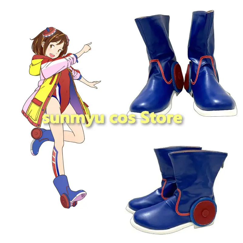 

Station Memory Koigahama Miroku Blue boots Cosplay Shoes Custom Size