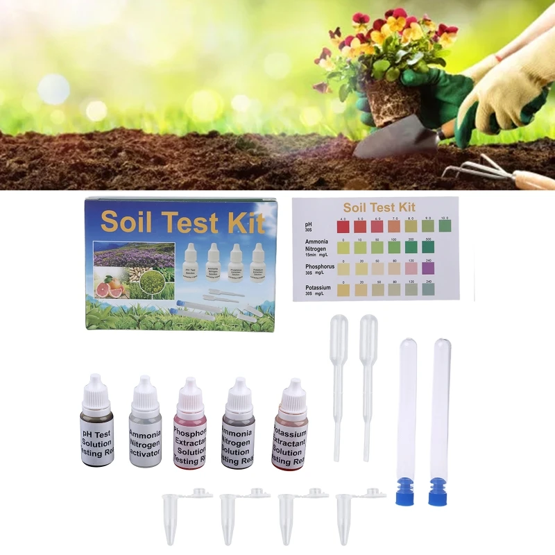 Soil PH Test Solution Phosphorus N1 Nitrate P1 Potassium K2 Extractant Testing Reagent Set