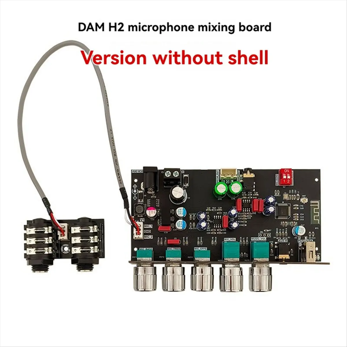 (A32M) DAM H2 Karaoke Reverberation Board Isolated Low Noise Pre-Stage Effector Microphone Bluetooth USB Disk Decoder,B