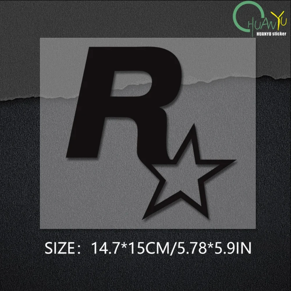 شخصية الخماسية نجمة R ستار شعار السيارة الجسم ملصق سيارة مثلث نافذة ملصق غطاء خزان الوقود ملصق سيارة #4
