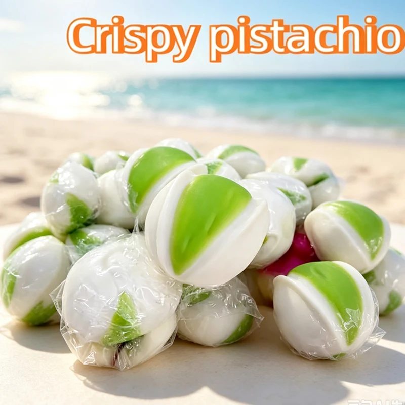 Pistachio Squishy Stress Ball Fidget Toy Crunchy Squeeze Toy Round Blocks Filled ASMR Anti Stress Release Hand Relax Gift Toys