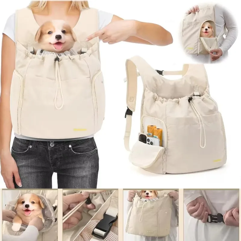 Pet Travel Chest Backpack Large Capacity Portable Breathable Handbag Outdoor Travel Cat and Dog Bag
