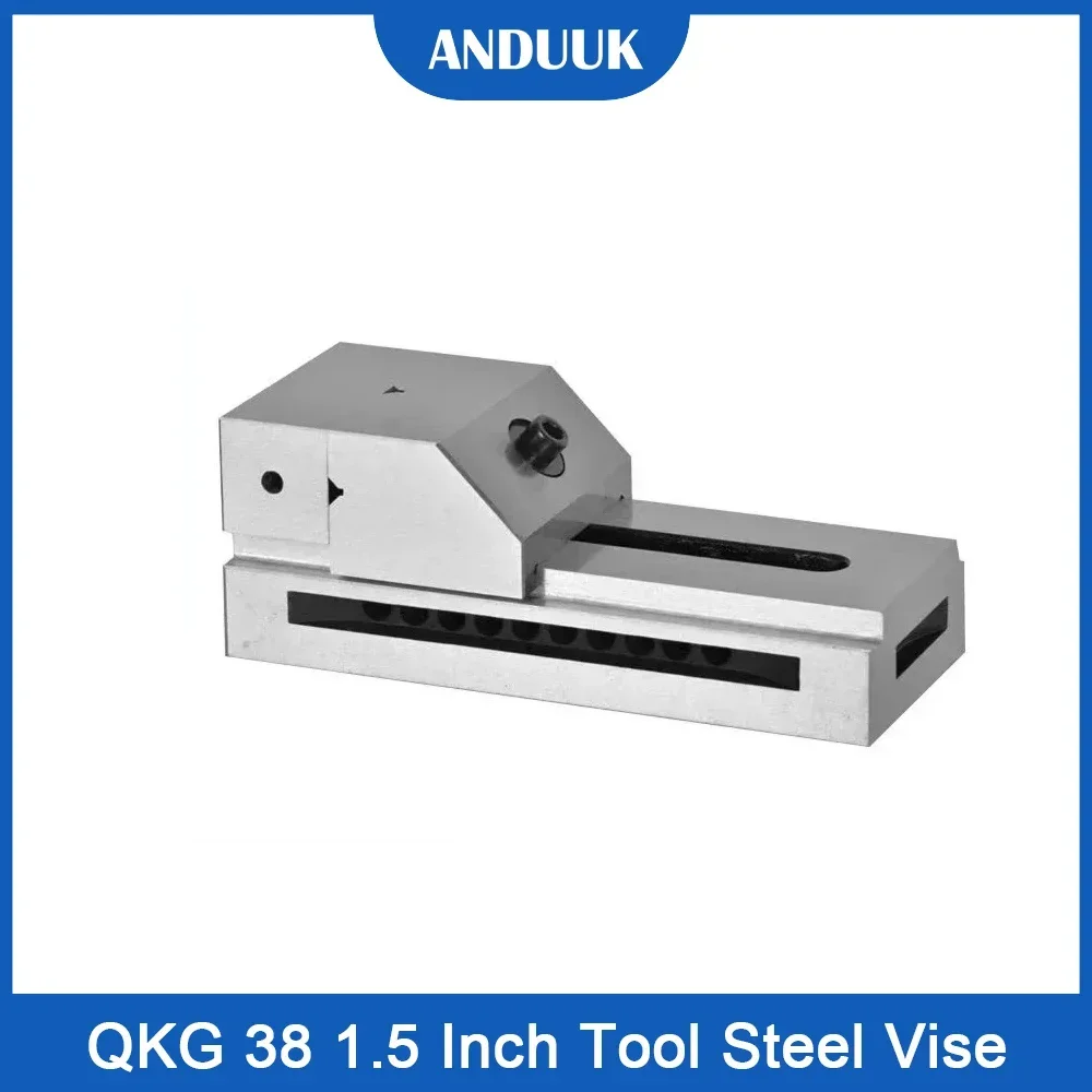 QKG38 Lathe Vice 1.5 Inches Tool Steel Vise Bench Clamp For Milling Bench Drill Press Stand Lathe Mini Tools EDM Surface Grinder