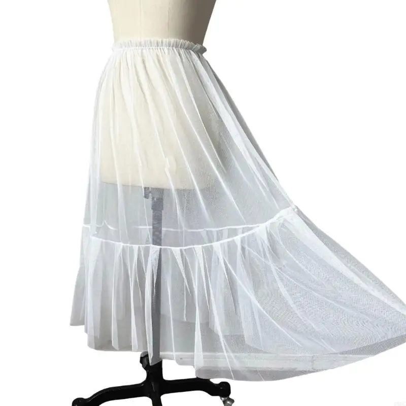 تنورة نسائية من 39BC ذات ثنيات شفافة من الدانتيل بتصميم أنيق ونسيج مريح للنساء اللاتي يقدرن الأناقة