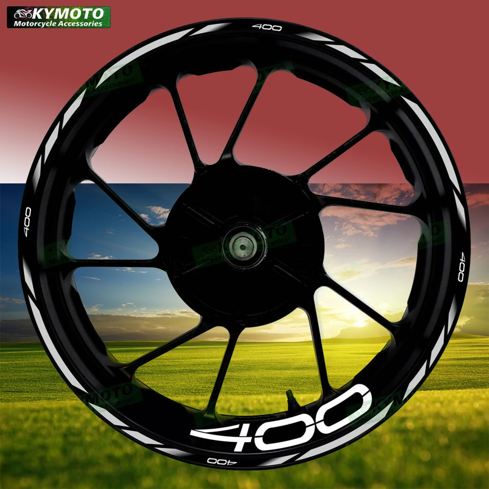 

For Z400 Z 400 motorcycle accessories 17 inch front and rear wheel decals fairing hub rim reflective stickers decoration