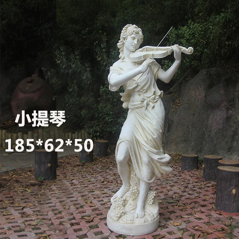 NONE Europäische Musikfigur Skulptur Engel vier Jahreszeiten Dame Innenhof Garten Bar Dekoration 10