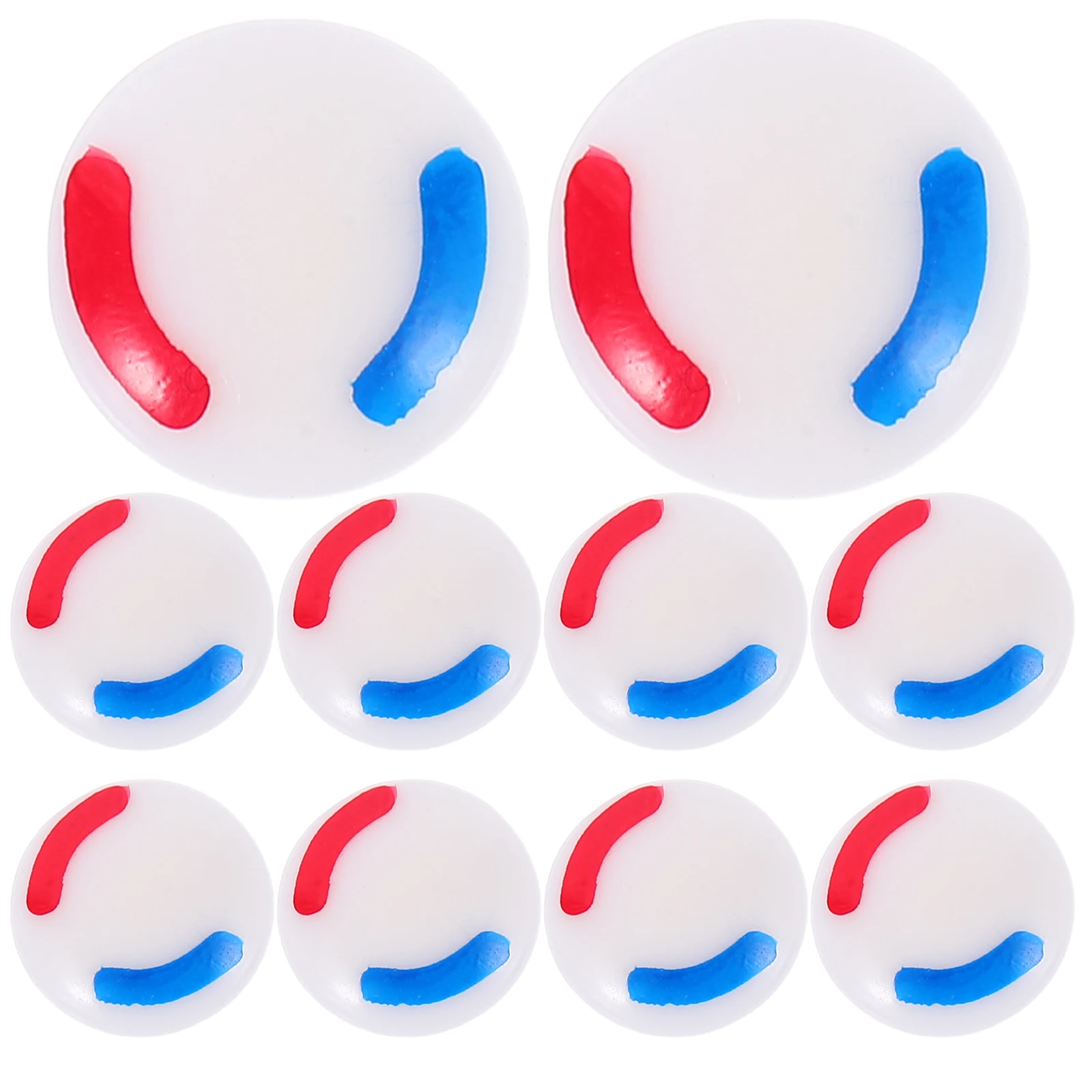 10Pcs Water Faucet Accessories Hot Cold Plastic Labels Red Blue Sink Tags Clear Identification Commercial Bathroom Signs