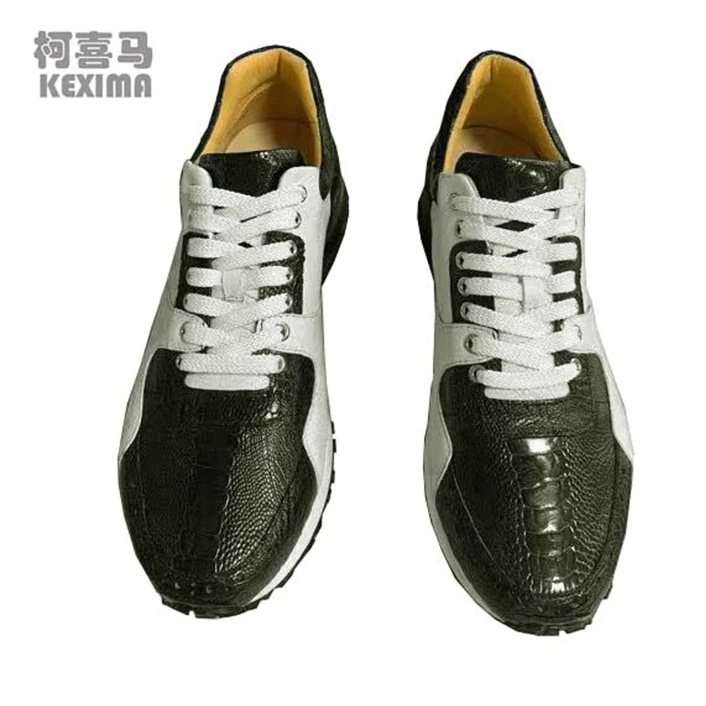 

yingshang new arrival men ostrich leather shoes male ostrich shoes fashion leisure shoes male