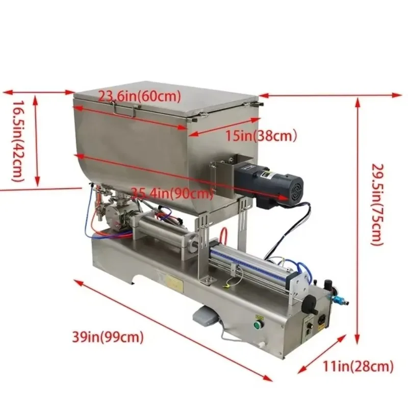 U- Shaped Pneumatic Manual Servo Machine for Honey Jar Filling Sealing with Stirring Function - Automatic Packaging Equipment