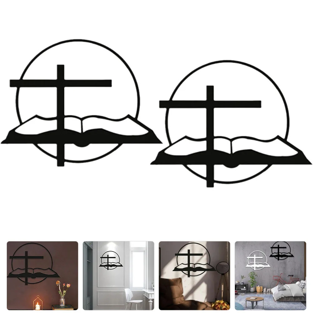 

2Pcs Shop Wall Hanging Sculpture Decorative Metal Art for Living Room Outdoor Indoor Wall Ornament