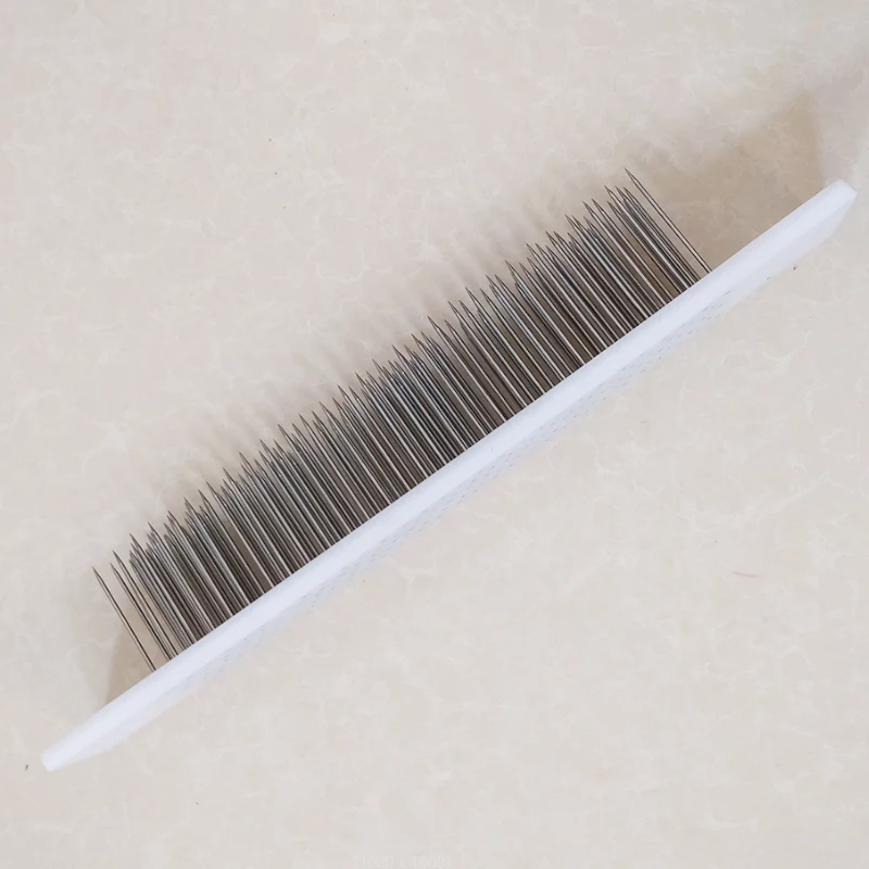 

1PC 30cm White Blue Stainless Steel Hair Hackle With Needle For Combing Bulk Hair Human Hair Extensions Comb Machine Weft Tools