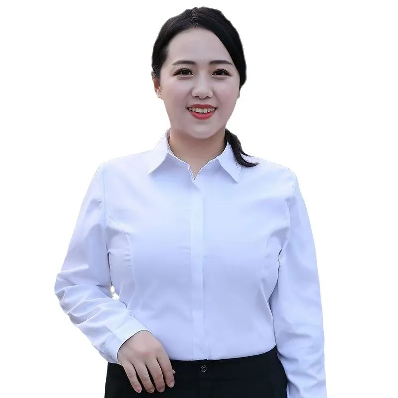 2026 Spring New Arrival Women's Light Blue Long-Sleeve Shirt, White Single-Button Short-Sleeve Collared Shirts. (European Sizes)