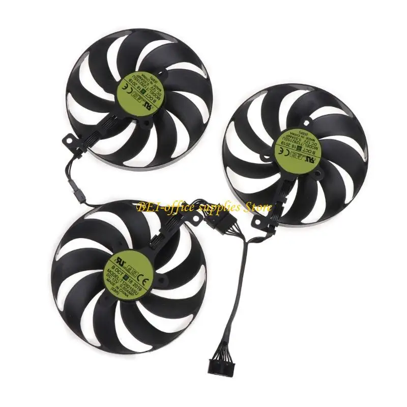 

A9LC 3Pcs CF9010U12D Graphics Card Cooling VGA Fan 7Pin 12V 0.45A for GeForce