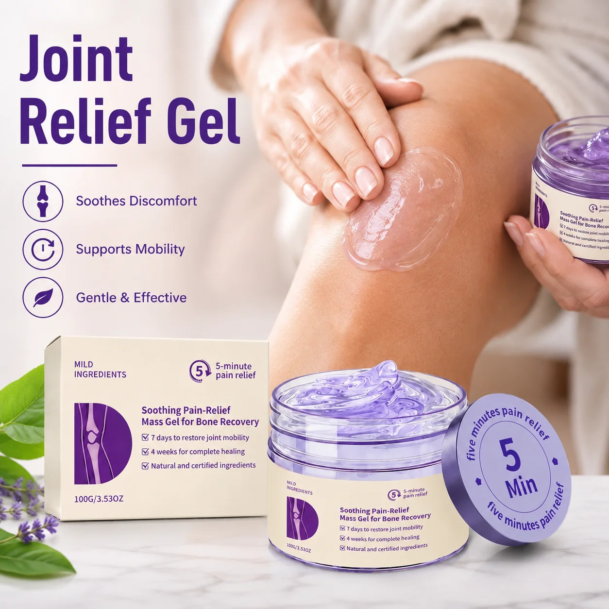 Soothing Body Massage Gel For Joint Knee Elbow Shoulder Care,Joint Topical Relief Gel Relax Muscles Pains Body Mobility Support