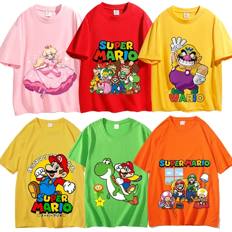 سوبر ماريوس الرجال تي شيرت ثلاثية الأبعاد طباعة الصيف قصيرة الأكمام النساء الأميرة الخوخ الكرتون الملابس Harajuku موضة الشارع أفضل هدية باردة