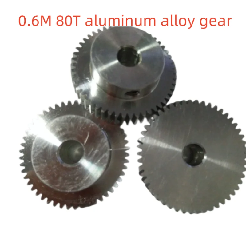 1 piece 0.6M 80T Aluminum Alloy Gear,0.6 Module 80 Teeth Hole Diameter 5mm 6mm 8mm 10mm 12mm