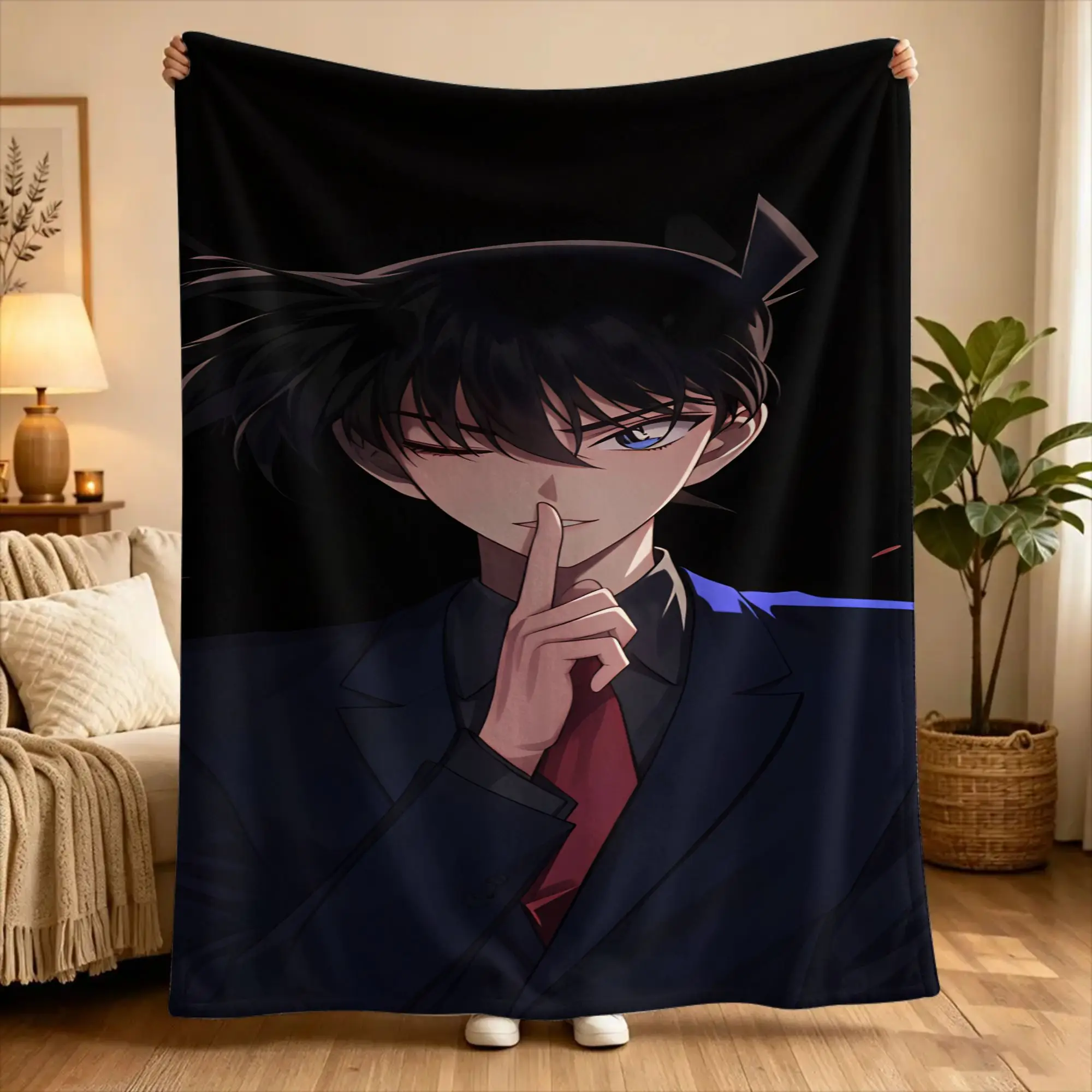 D-Detective C-Conan Blanket Quality Soft Warm  Throw Blanket Winter Decorative Outdoor Funny Bedspread