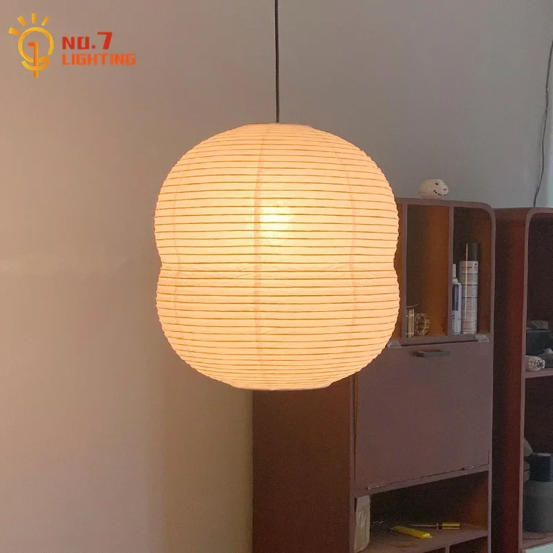 

Japanese Akari Noguchi Yong Pendant Light White Rice Paper LED Interior Lighting Bedroom Living/Dining Room Study Loft Kitchen