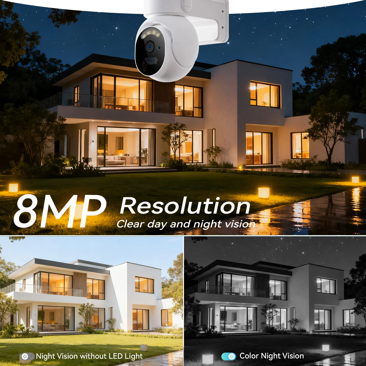 PEGATAH 4G SIM Card Solar Camera 8MP PIR Human Detect Built-in 8000mAh Rechargeable Battery CCTV Surveillance IP Camera Ubox