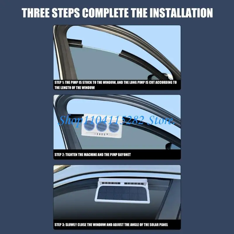  Solar Car Exhaust Fan Rapid Temperature Reduction Odor Eliminate Ventilation Fan