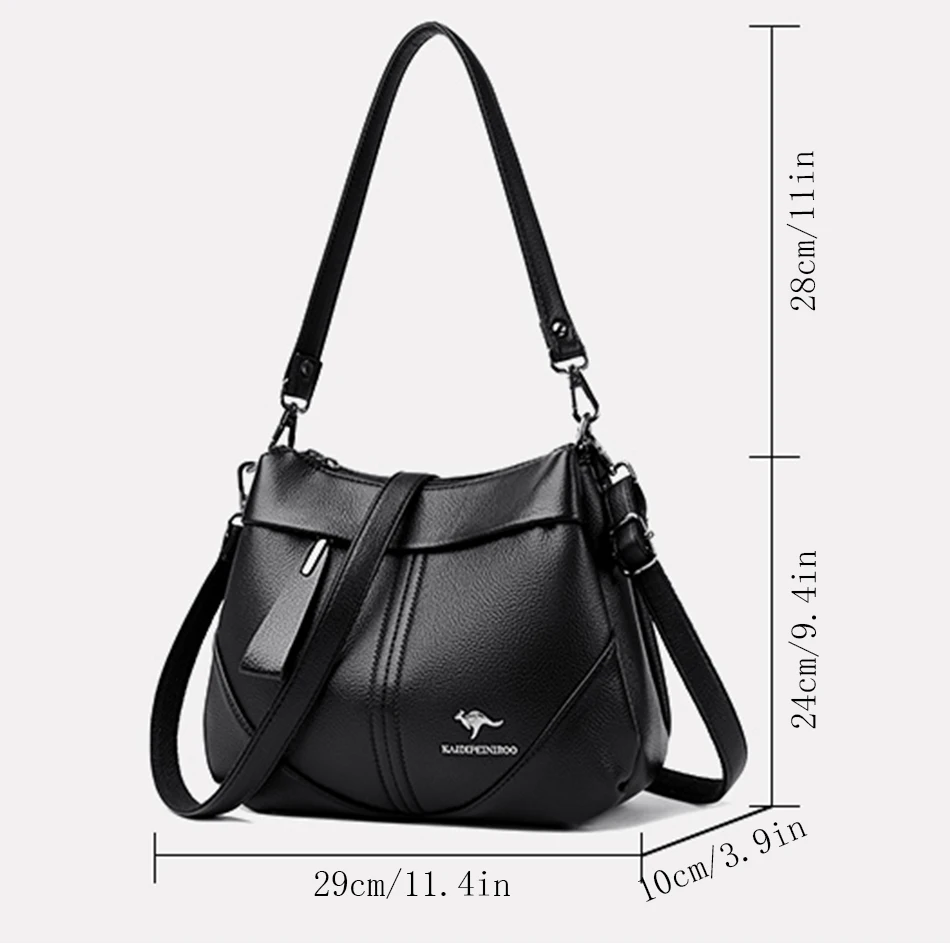 Luxury Designer Shoulder Crossbody Bags Women Purses and Hangbags Female Genuine Soft Leather Casual Messenger Bag Sac A Main