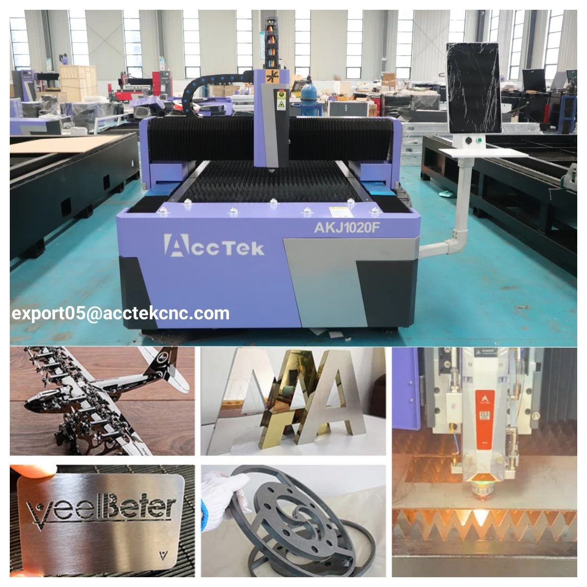 Small Size CNC Laser Cutter AccTek Laser Cutting Machines Fast Precise Cut metal sheet laser cutting tools