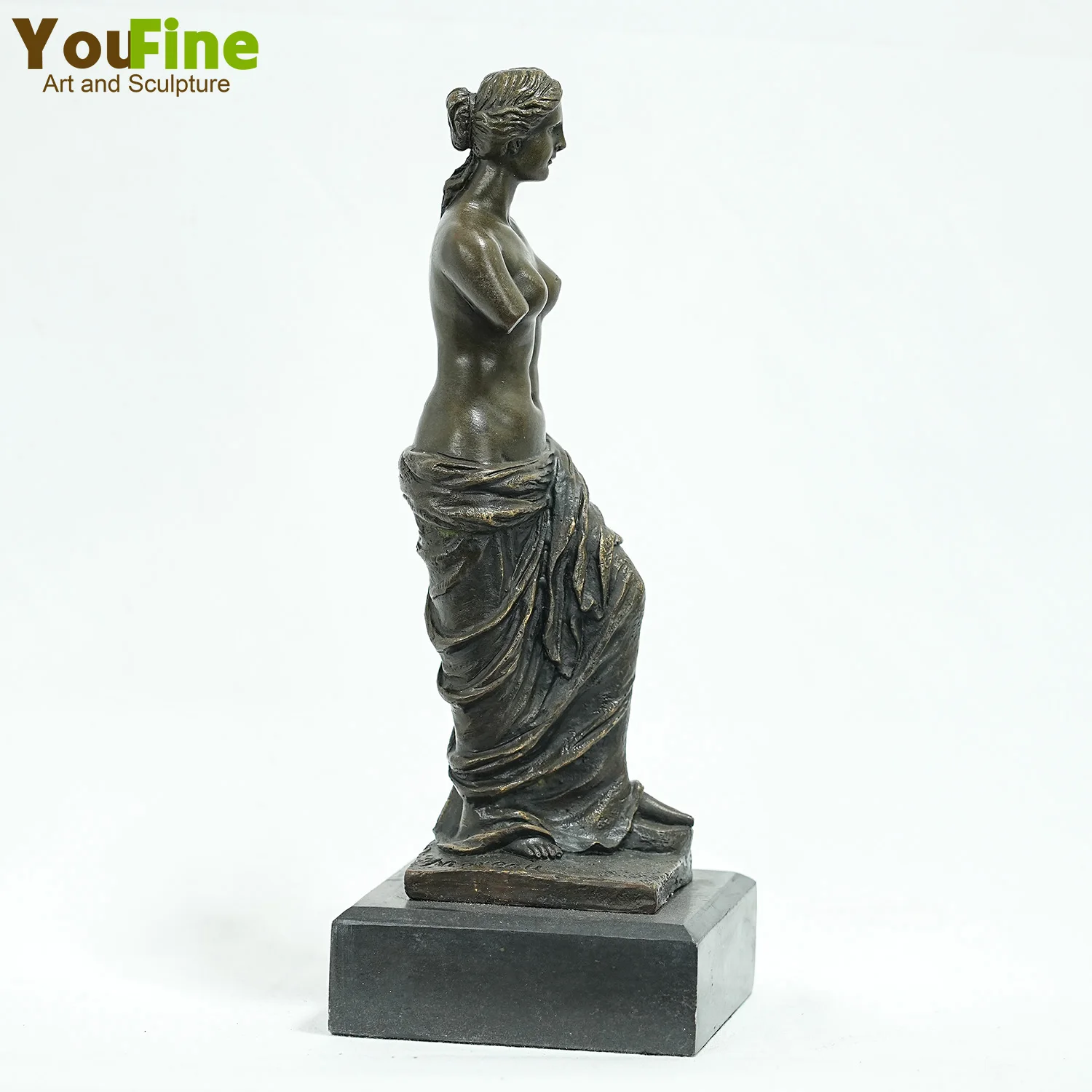 23cm Bronze Venus Sculpture Aphrodite Venus De Milo Bronze Statue Mythology Goddess Art Crafts For Home Indoor Decor Gifts