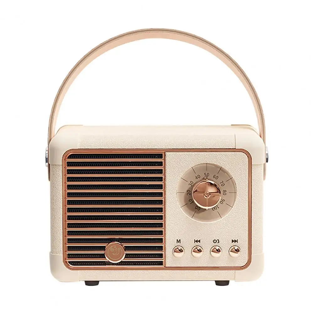 

HM11Plus Bluetooth-compatible Speaker Retro Hands-free Call Gift Mini Portable Wireless Subwoofer FM Radio for Outdoor