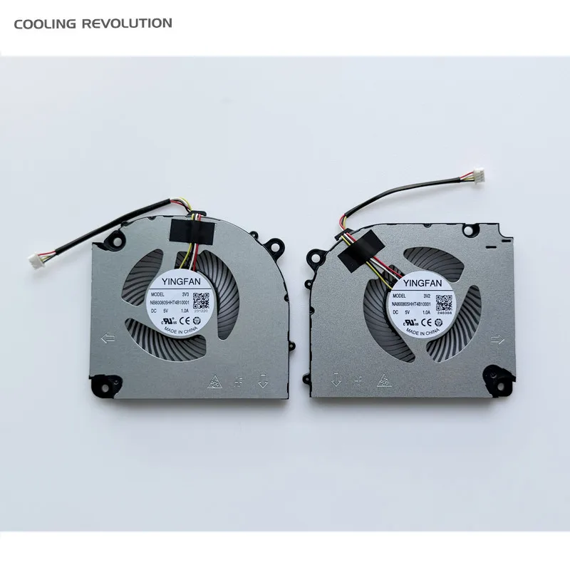 

New Original Laptop CPU GPU Cooling Fan For Colorful Hidden Star P16 Gaming YINGFAN 3V2 3V3 NA/B800805HHT4B10001 DC 5V 1.0A
