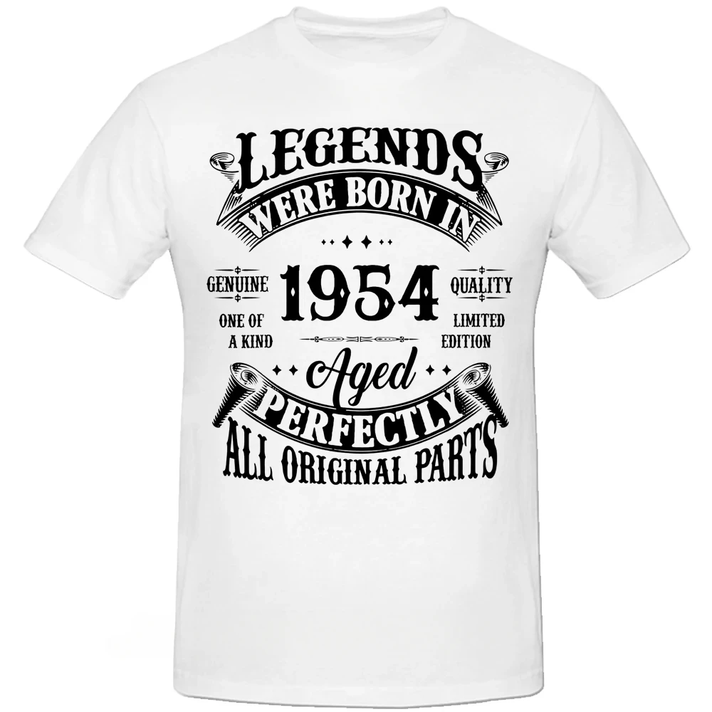 Mens Clothing 70th Birthday Vintage Legends Born In 1954 70 Years Old T Shirt Streetwear Short Sleeve Gifts Summer Style T-shirt