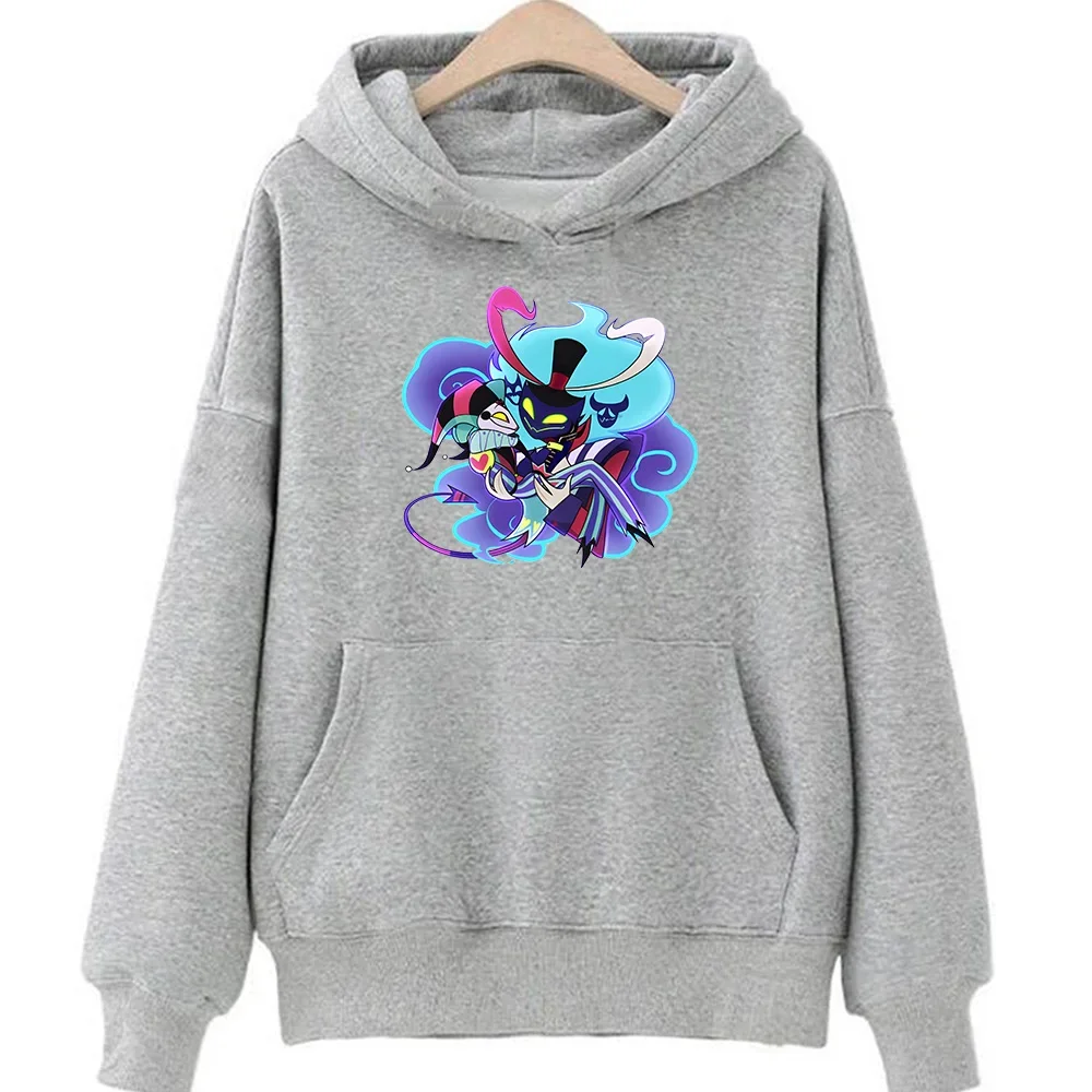 Mit Kapuze Helluva Boss Print Anime Mit Kapuze Bequeme Manga Sweatshirts Cartoon Print Süße Kleidung Sudaderas Harajuku Kawaii Hoody