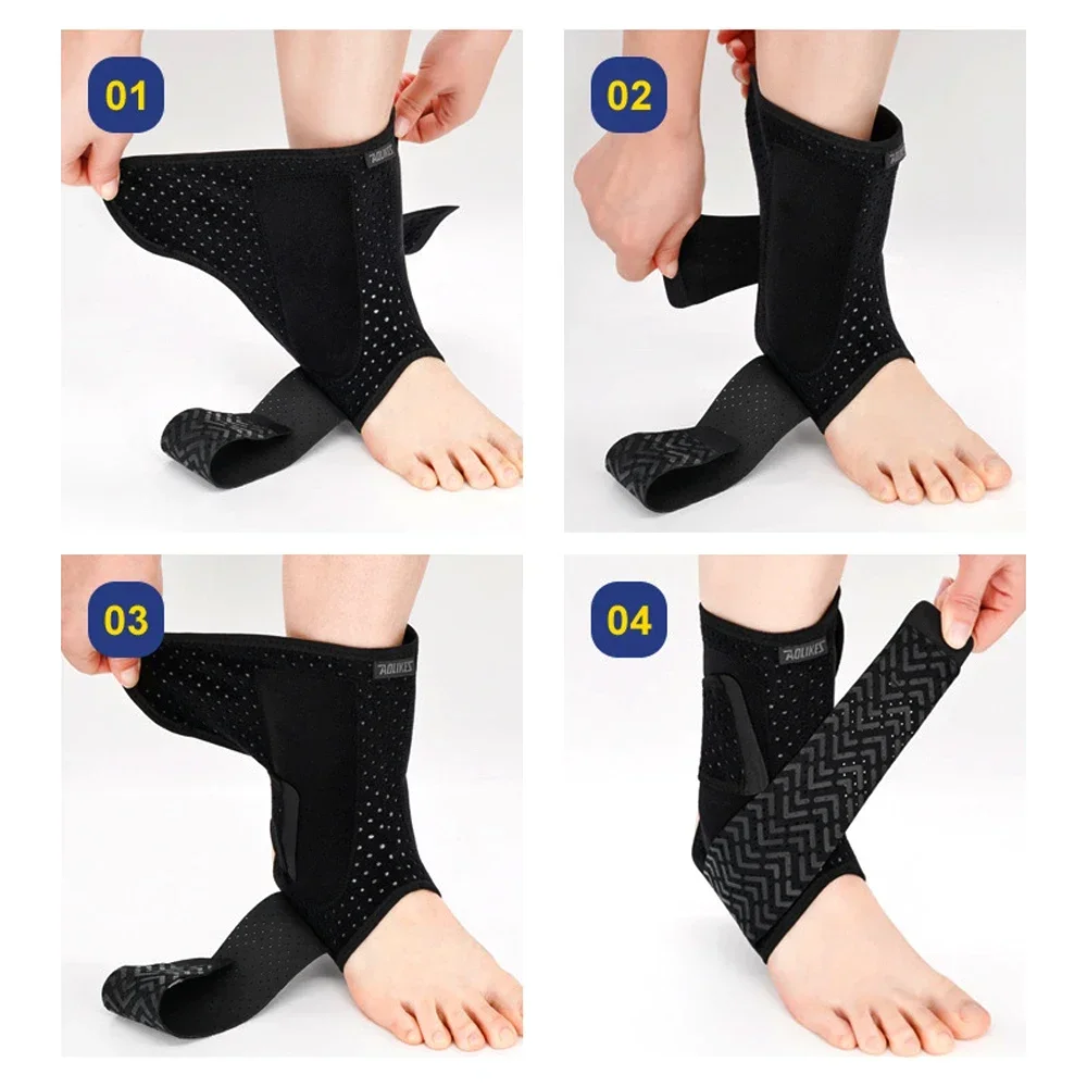 1PC Ankle Brace Support For Women Men Basketball Soccer, Adjustable Athletics Achillies Tendon Ankle Compression Sleeve Wrap