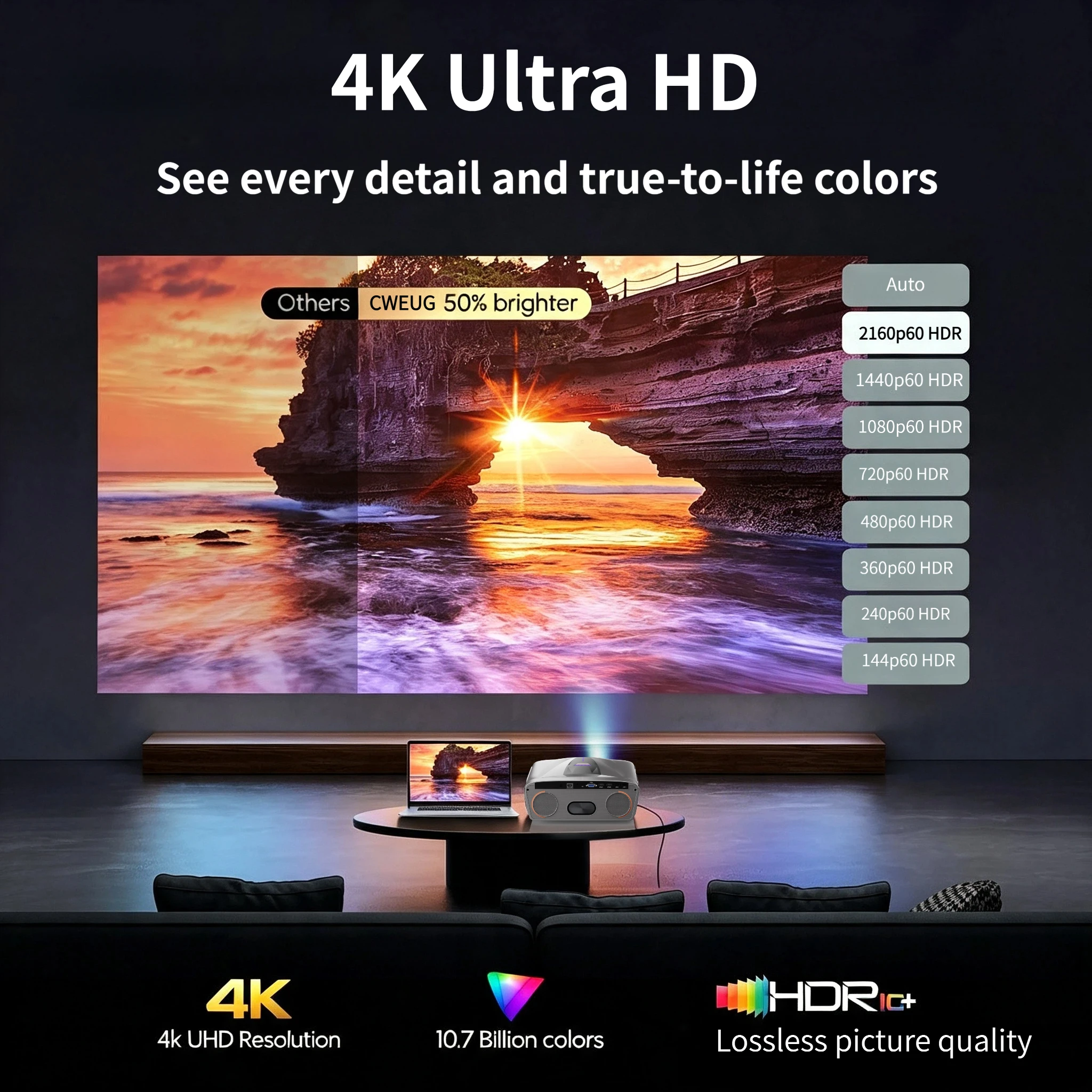 새로운 4K UHD 프로젝터 스마트 4200ANSI 자 - Home Cinema Experience 리뷰 및 가격