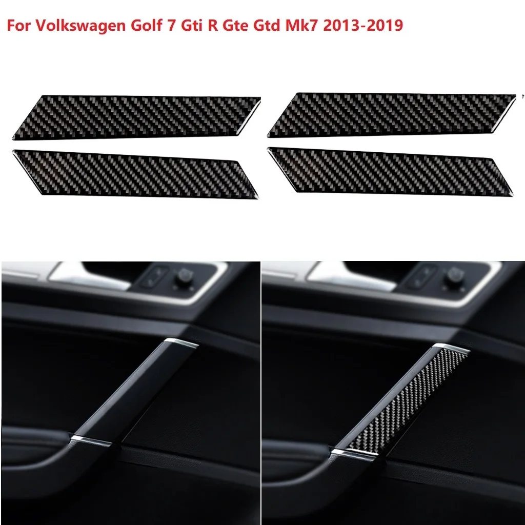 

Для Volkswagen Golf 7 Gti R Gte Gtd Mk7 2013-2019 4X Автомобильная фотография подлокотник из углеродного волокна Декоративная полоса наклейки