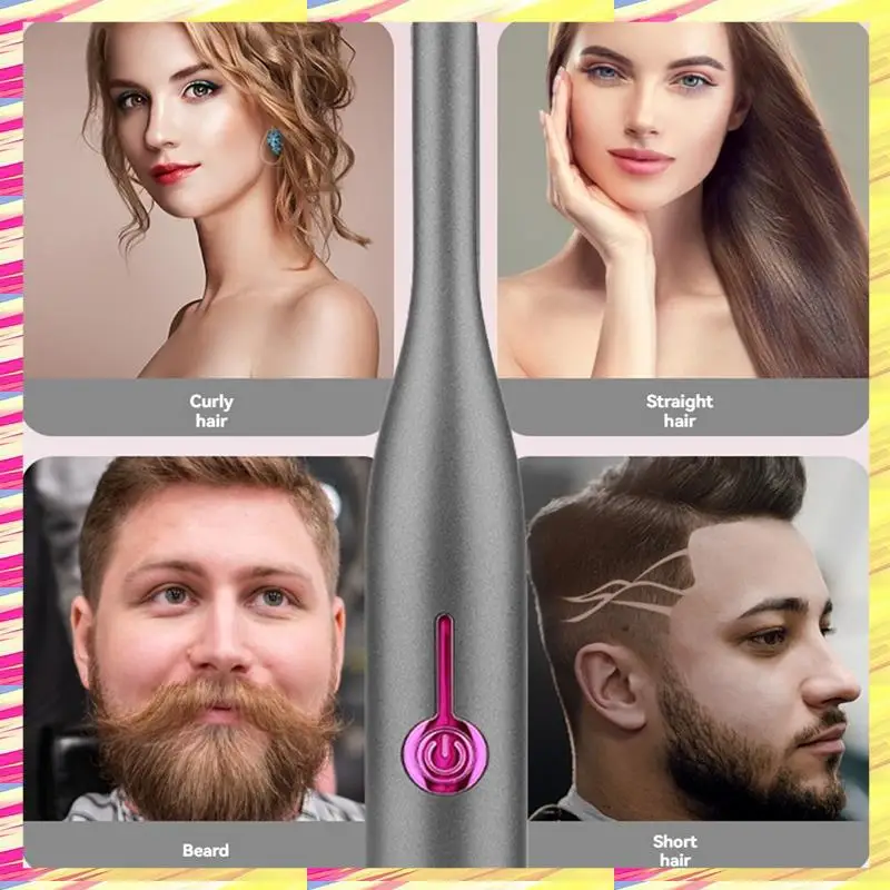 ABJJ Multi-Functional Hair Curler Hair Straightener Flat Bangs Portable Hair Curling Straightening Styling Tool