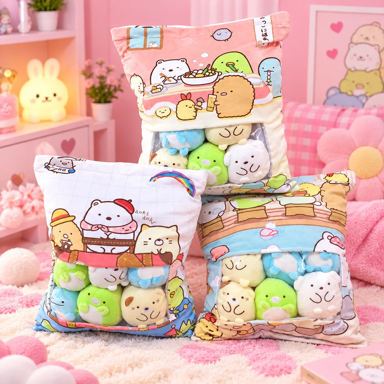sumikko-gurashi-8-figurines-miniatures-50x40-cm-coussin-decoratif-pour-sac-a-gouter-motif-mignon-d'anime-et-de-dessin-anime-decoration-pour-canape-chambre-a-coucher-cadeau-d'anniversaire
