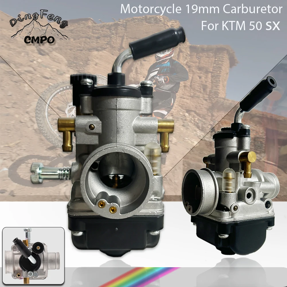 Motorcycle 19mm Carburetor For KTM50 Ktm50sx ktm 50 Sx Pro 50cc Senior Dirt Pit Bike Carb High Performance Dellorto Phbg 19 BS