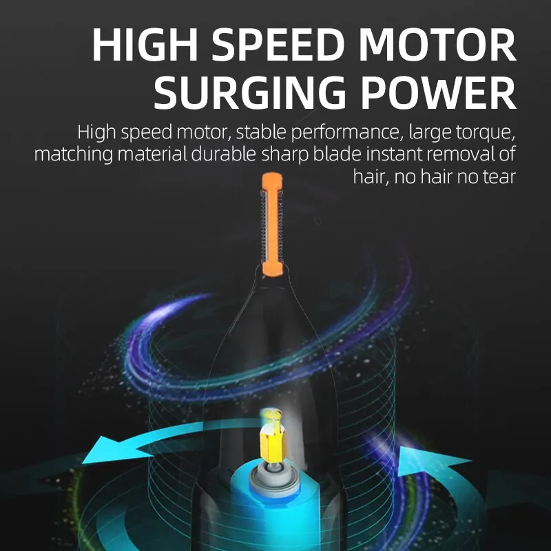 3 في 1 آلة تشذيب الأنف واللحية قابلة لإعادة الشحن للرجال ماكينة حلاقة صغيرة للحاجب والأنف آلة تشذيب شعر للأنف والأذن