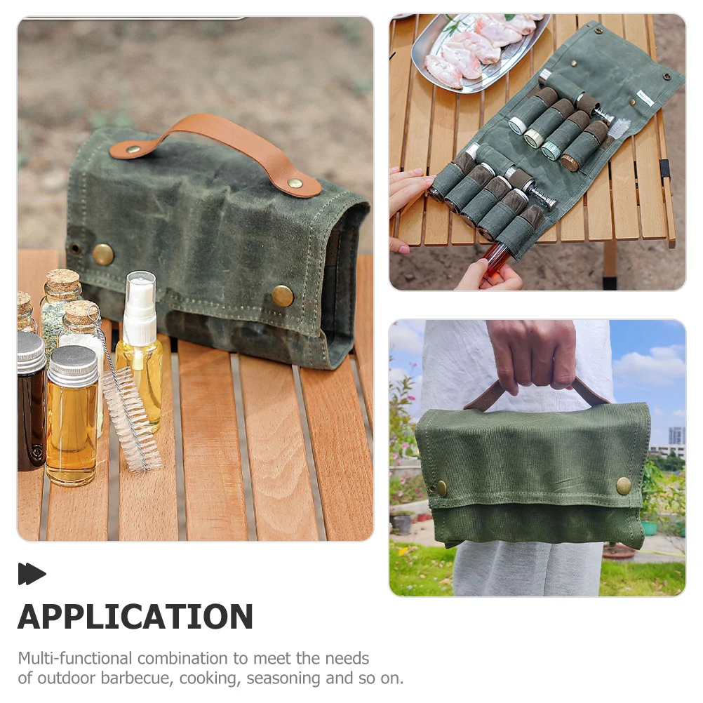 

1Set Portable Spice Jar Spray Bottle Grinder Camping Spice Storage Bag Travel Seasoning Container Outdoor Picnic Accessory