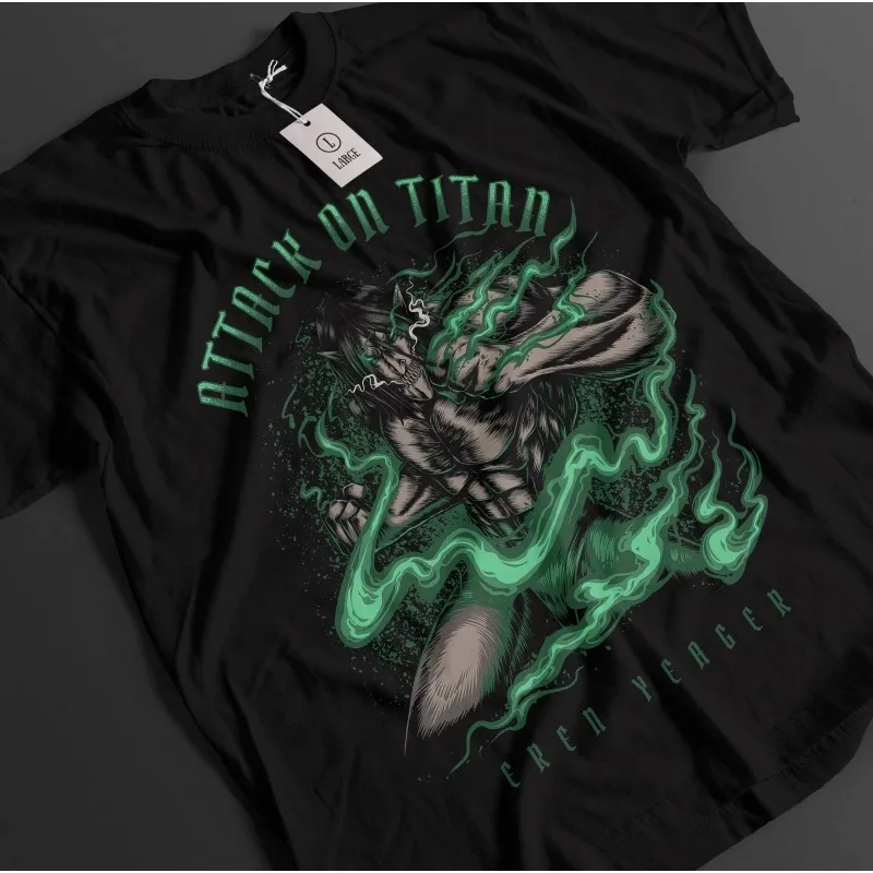 Attack On Titan Shirt Eren Yeager Tshirt AOT T-Shirt Anime Unisex Graphic Tee