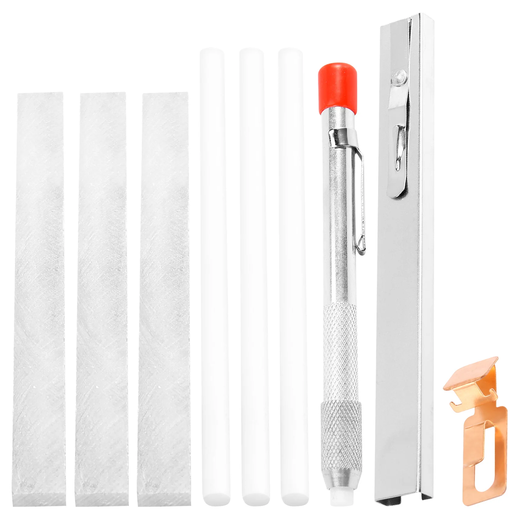 Lightweight Soapstone Holder Set Mark White Clear And Removable Markings, Flat And Round Holder,Soapstone For Welding