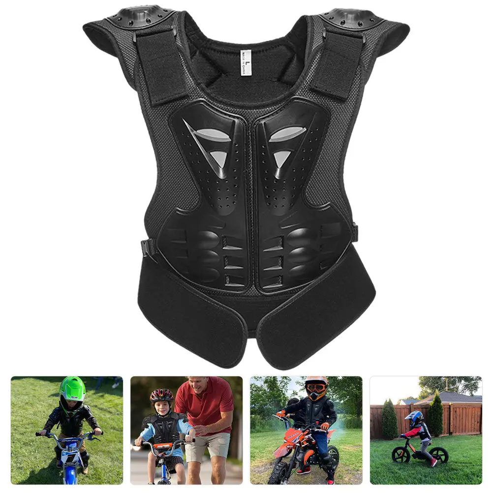 

Kids Protective Snowboarding Riding Bike Chest Back Spine Guard Safety Gear Adjustable Elastic Straps