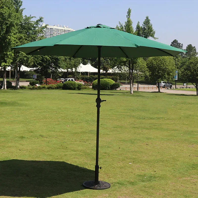 for Outdoor Central Column Courtyard Umbrella Hand Open Sunshade for Shop Square Cafe Milk Tea Store Scenic Spot Patio