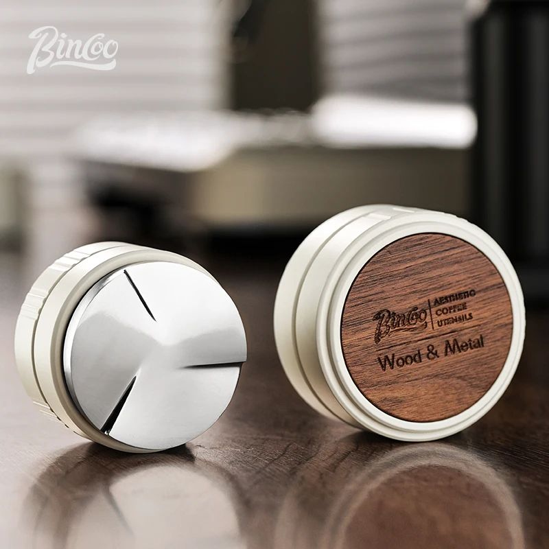 Bincoo 51/58mm Three Bladed Coffee Dispenser With Calibrated Spring Coffee Leveler And Adaptive Height Barista Tool