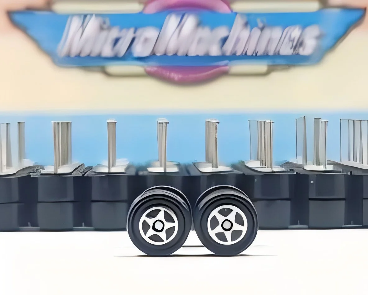 Galoob Micro Machines Star Pattern Hot Stamped Wheels - 1 String (2 wheel with 1 axle)